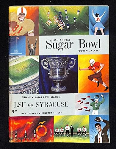 1965. Program šećera LSU v Syracuse Floyd Little Ex/Mt Nice 85549B57 - NFL programi