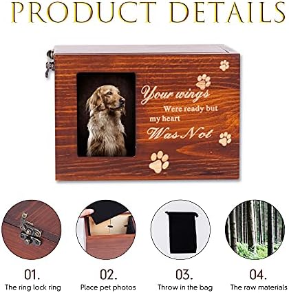 Kutije za kućne ljubimce za pepeo pasa i mačaka, uspomena na gubitak kućnih ljubimaca, personalizirane kutije za okvire za