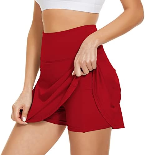 Američki trendovi visoki struk naklonjene teniske suknje s džepovima Skorts suknje za žene