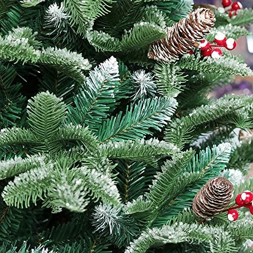 Dulplay 9,8 ft zglobova umjetno božićno drvce, s Pinecone ukrašenim borovim stablom, s metalnim postoljem ekološki prihvatljivim