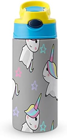 Thermos Cup 500ml Unicorn čarobna izolirana boca vode sa slamom za sport i putovanja