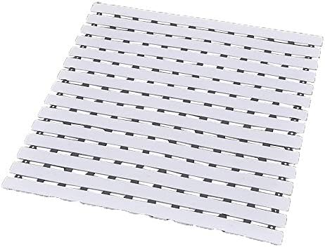 Neklizantni kvadratni propušteni patki za tuširanje White/Grey 21.12 L x 21,4 W