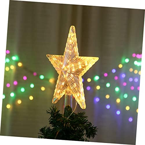Toyvian 1PC Osvijetljeno božićno drvce Vrh LED Dekoracija Xmas Tree Božista stabla Toppers Xmas Stablo Favorita Opskrba drveća