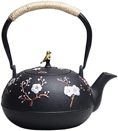 Čajnik od lijevanog željeza, tetubin u japanskom stilu, čajnik za čaj s uklonjivim nehrđajućim čelikom Infuser Intern Emamering