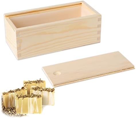 Mali pravokutnik silikonski kalup sapuna s drvenom kutijom DIY ručno izrađeni kalup za kruh