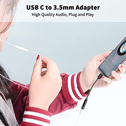 USB C do 3,5 mm adapter za slušalice, acaget usb tipa C dongle audio dizalica pretvarač DAC Chip Pleteni kabel Adapter za