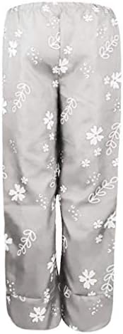 Meymia ženske pamučne lanene hlače modno visok paisley tiskani dimljeni rastezljive noge plaže za spajanje hlača