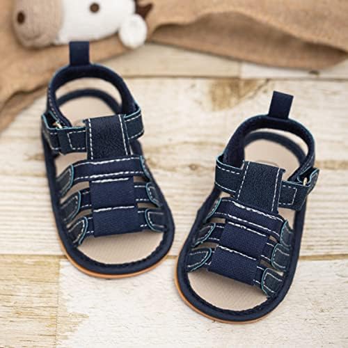 Meckior Baby Dojenački dječak sandale novorođenčeta bez klizanja mekane gumene sandale za dječake za dječake otvorene noge