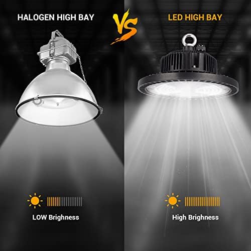 CT Capetronix High Bay LED svjetla, NLO LED High Bay Light 100W, 13.000LM 5000K 400W HPS ekvivalent, 5 'kabel s AC85-265V