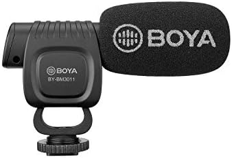 Boya By-BM3011 Mikrofon kamere, mikrofon sa šok-smetnim nosačem pjenastog vjetrobranskog stakla Super kardioidni video mikrofon