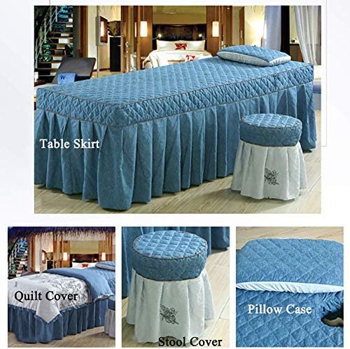 Zhuan jednostavne masažne krevete suknje jastučnice za masaža stol set limovi valani ugrađeni pokrivač s četverodijelnim