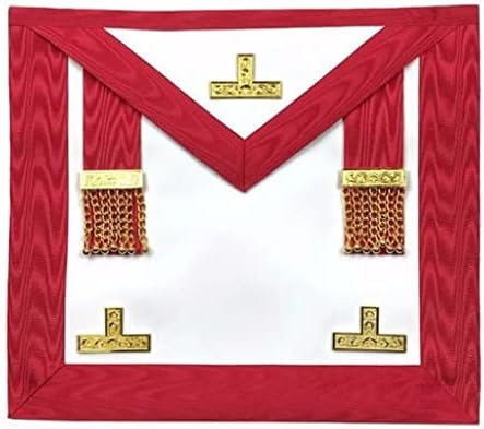 Cigle masoni obožavani majstor škotskog obreda pregača - bijela i crvena moire