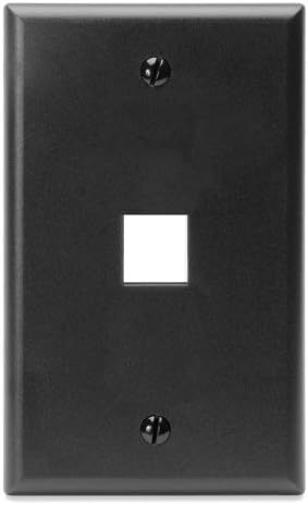 Leviton 41080-1ep QuickPort zidna ploča, jednostruka banda, 1-port, crna