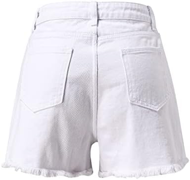 Ženske kratke hlače s džepovima ljetne traper kratke hlače seksi patentni zatvarač šuplje gumb Žene traperice visoki struk