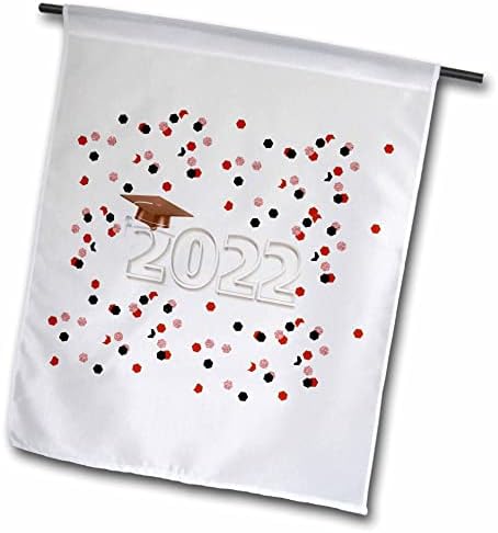 3Drose Slika diplomiranja i diplome 2022., konfete, crvene - zastave