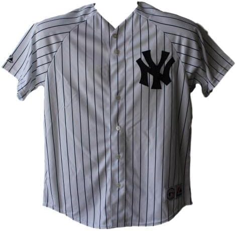 Roger Clemens potpisao je New York Yankees Majestic White L Jersey JSA 20495 - Autografirani MLB dresovi