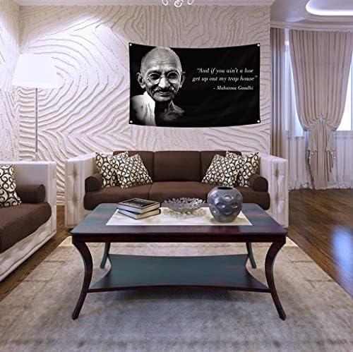 Gandhi zastava 3x5 stopa citirajte zid viseći smiješni natpis za dnevnu sobu dekor spavaonice