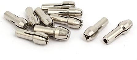 Aexit 2,1 mm do napajanja 2,4 mm dia od nehrđajućeg čelika matica srebrni ton 10pcs Model: 88AS69QO35