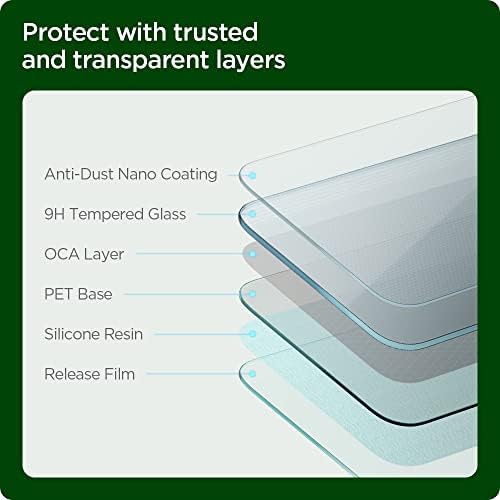 Preljev za zaštitu ekrana od kaljenog stakla Spigen [GlasTR EZ FIT Točenje] dizajniran za iPhone 14 / iPhone 13 Pro / iPhone
