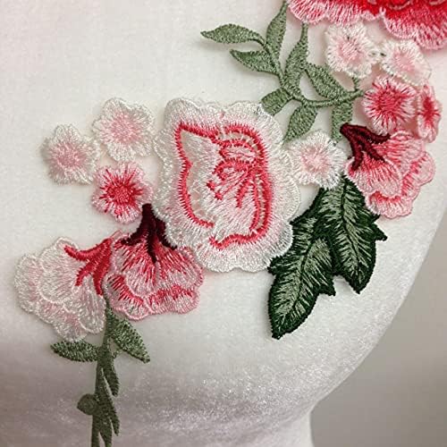 Pepperlonely 1 par vezenja ruža cvijeće šivanje na patch haljini za kapu traperice Applique Crafts Odjeća za odjeću