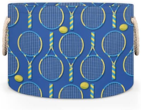 Teniski sportovi Velike okrugle košare za košare za pranje rublja s ručkama košara za odlaganje pokrivača za kante za police