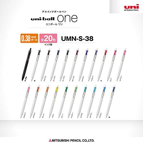 三菱 鉛 筆 筆 Mitsubishi olovka UMNS38.24 Uniball One Gel Ballpoint olovka, crna, 10 komada