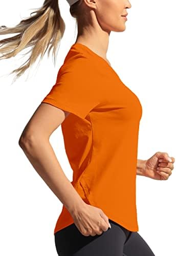 Hiverlay košulje za vježbanje za žene kratke rukave v vratni vrhovi atletski brza suha majice u teretani joga trčanje majice