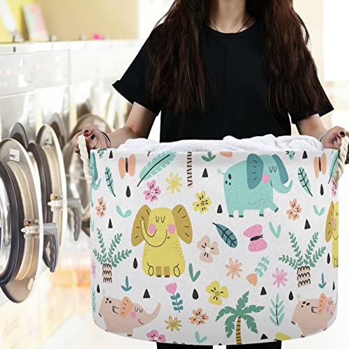 Visesunny u boji crtani slon Kaktus košarice za pranje životinja za pranje tkanine za skladištenje kante za odlaganje za