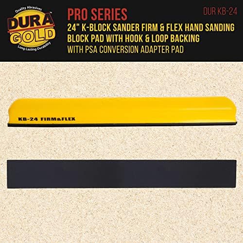 Dura-Gold Pro Series 24 K-Block Sander Firm & Flex XL Blok za ručno brušenje s longboard-om s podlogom za kuku i petlju i