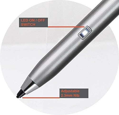 Broonel Silver Mini Fine Point Digital Active Stylus olovka kompatibilna s HP Pavilion X360 14-DH0025NA 14 inčni kabriolet