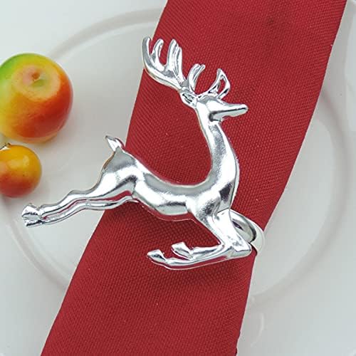 ValIclud stolni salveti prstenovi božićni jeleni salveti prstenovi božićni salveti prsten za božićne blagdanske večere za