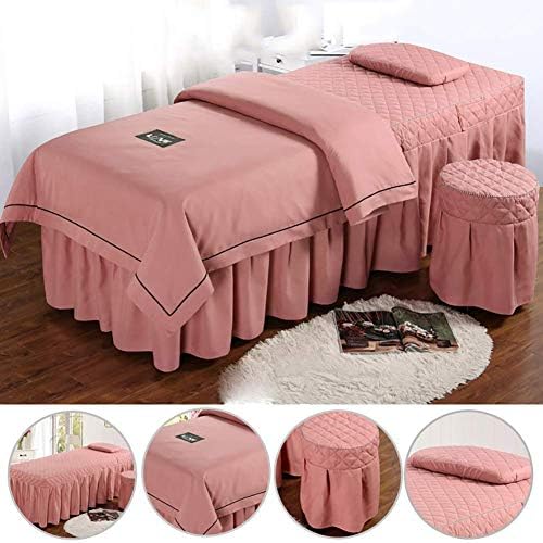 Zhuan Premium masaža stol Sets Sets Beauty Bed naslovnica 4 komada prozračna masaža kreveta suknja jastuka SPA kreveta s