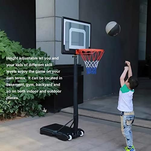 Prijenosni sustav golova s košarkaškim obručem, košarkaški gol podesiv po visini za djecu i odrasle u zatvorenom i na otvorenom