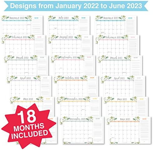 Veliki kalendar stola 2022-2023-Kalendar biljaka 2022 kalendari stolova 2022, akademski zidni kalendar 2022-2023 Veliki kalendar