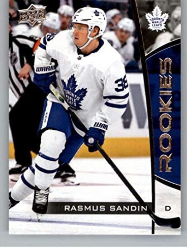2019-20 Gornja paluba NHL Rookie Box Set Hockey 21 Rasmus Sandin Toronto Maple Leafs Službeni NHL Rookie Card s gornje palube