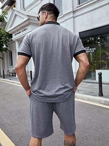 Dvodijelni odjevni predmeti za muškarce Pismo grafički kontrastni traka i kratke hlače