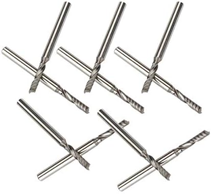 Planinski muškarci izdržljivi 10pcs 3.175x2.5x10mm Jedna flauta Spiral Bit CNC Carbide Micro End Cutters Cutters, alati za