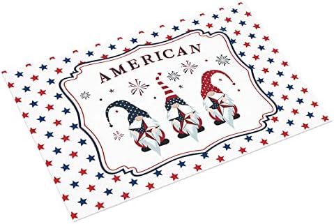 4. srpnja USA Freedom Patriotic Doormat American Flag zvijezde Stripe kamion Gnomes Print Vintage prostirka ne-kliznih niskoprofilnih