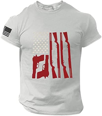Muške košulje s dugim rukavima, Muška ležerna majica sa zastavom Dana neovisnosti, mekana i udobna pamučna majica s malim
