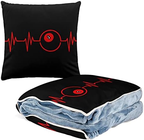 Billiard Heart otkucaj putničke deke mekani i ugodan flanelni jastuk i bacite kombiniranu dva u jedan za automobil za kampiranje