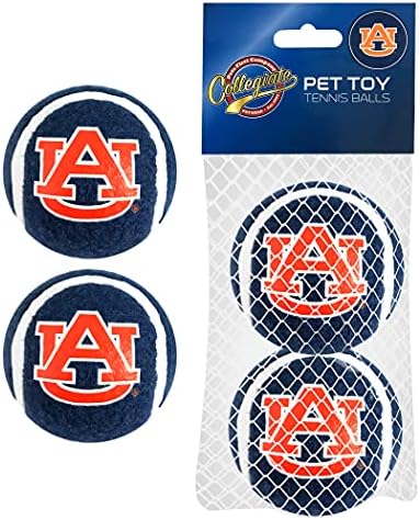Kućni ljubimci Prvi NCAA Auburn Tigers Teniske lopte za pse i mačke - 2 komada set s timskim logotipom u živoj momčadi u