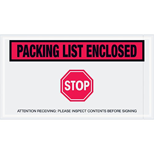 Omotnice priložena lista pakiranja - Stop, 5 1/2 10, crvene, 1000 komada po pakiranju