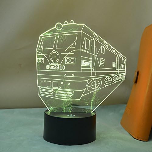 3D autobusni vlak noćno svjetlo USB Touch sklopka dekor za životinjsku svjetiljku stolni stol optička iluzija svjetiljke