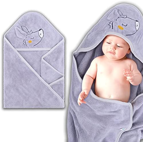 Dokma - Postavljanje 2 ručnika za bebe s kapuljačom fleece - mekani ručnici s kapuljačama s kapuljačom, ručnik za kupanje