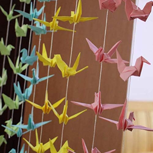 Aboofan DIY poklon origami papirnato dizalica vijenac origami dizalice 100 pcs 6 cm presavijeni strujači ptica za rustikalni