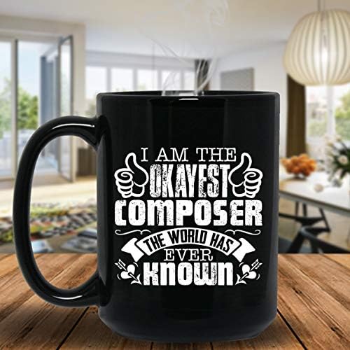 Ja sam najvažnija šalica skladatelja, keramička šalica, šalica kave 15 oz