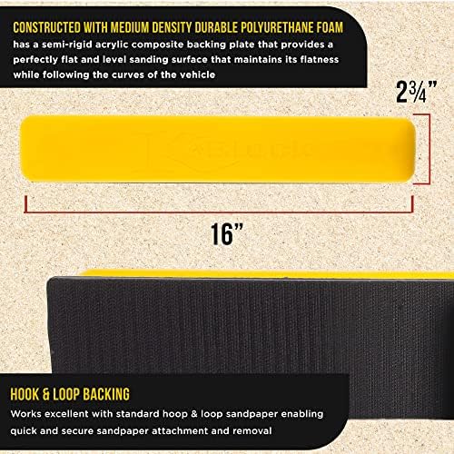 Dura-Gold Pro serija 16 K-Block Sander Firm & Flex Longboard ručno brušenje blok-blok s udarcem u kuci i petlji i PSA adapterskom