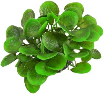 Plastične akvarijske biljke u obliku realističnih okruglih listova, 2,4 inča, zelene