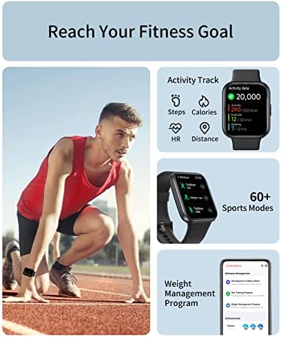 Smart Watch, Alexa ugrađeni, rere fitness tracker sa 60 sportskih načina, otkucaja srca, kisika u krvi, monitora za spavanje,