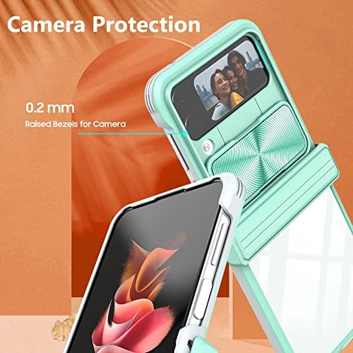 Torbica za telefon Asuwish za Samsung Galaxy Z Flip 4 5G 2022 sa zaštitom od klizanja poklopca kamere Tanki prozirni branik